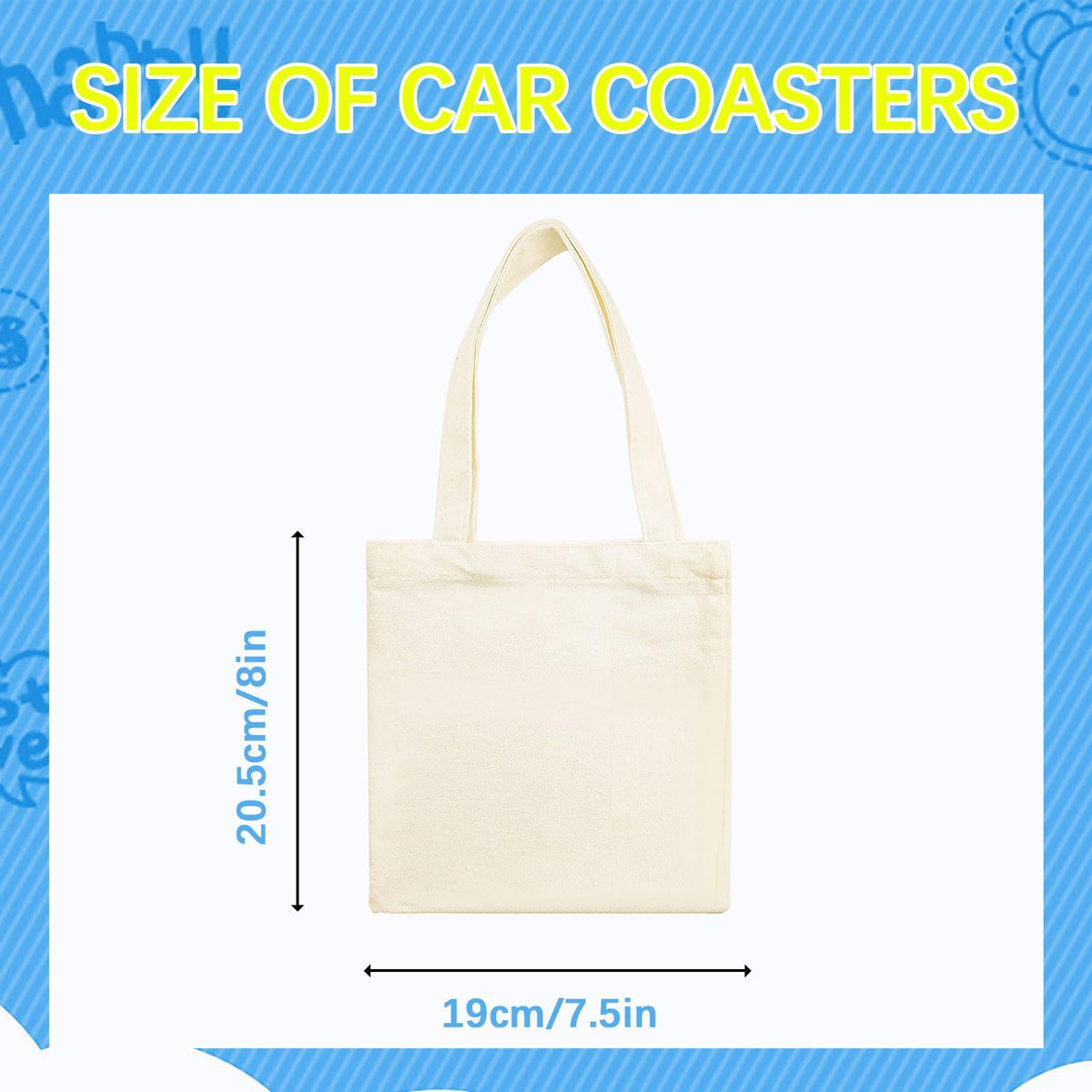 OKBA sublimation canvas bag pack-shot, perfect blank canvas for custom art and gifts.