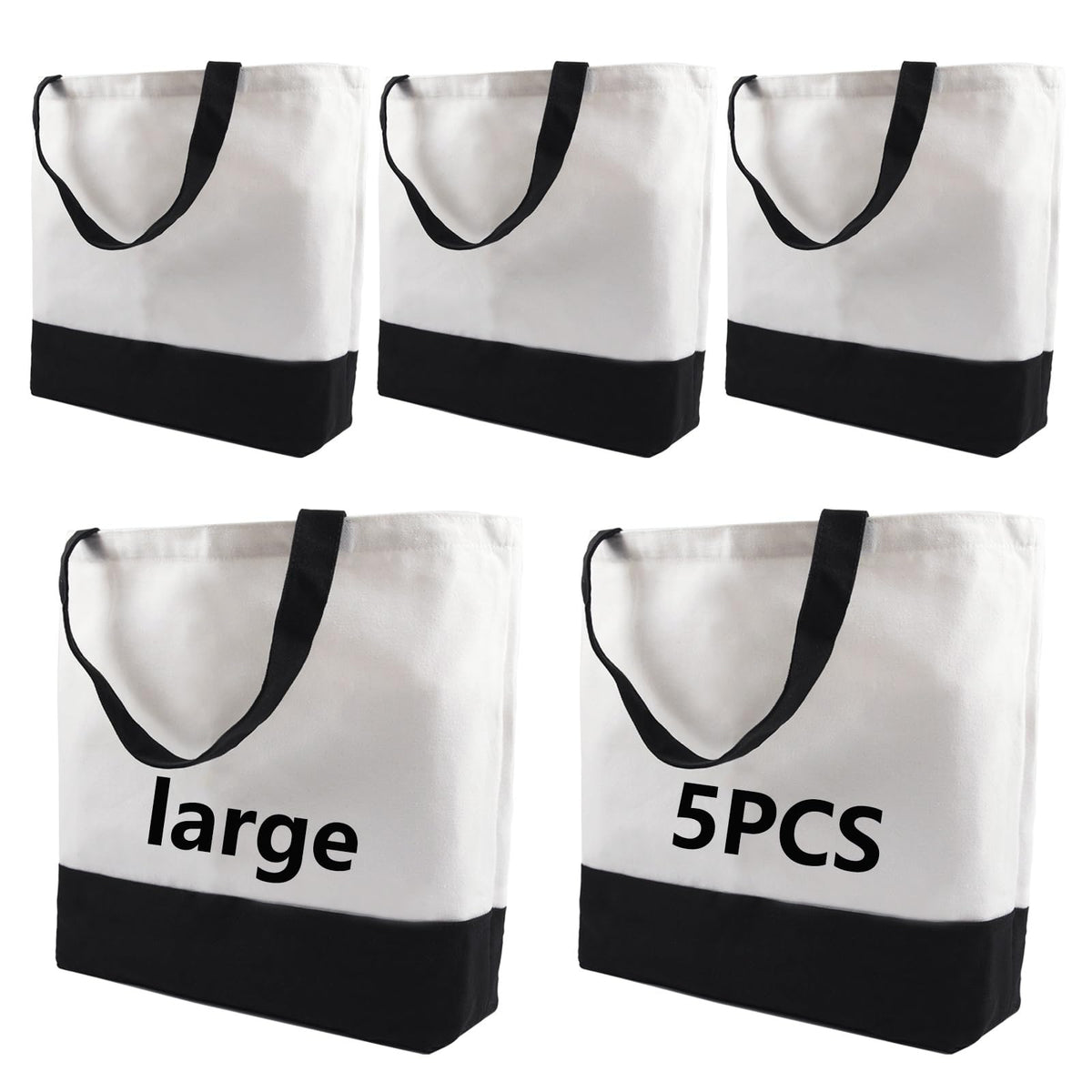 OKBA sublimation tote blank front view, ready for DIY heat transfer projects.