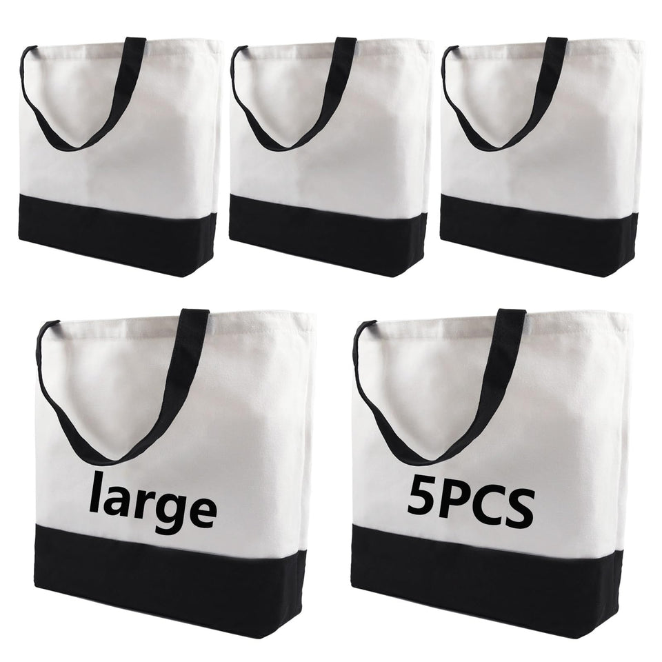 OKBA sublimation tote blank front view, ready for DIY heat transfer projects.