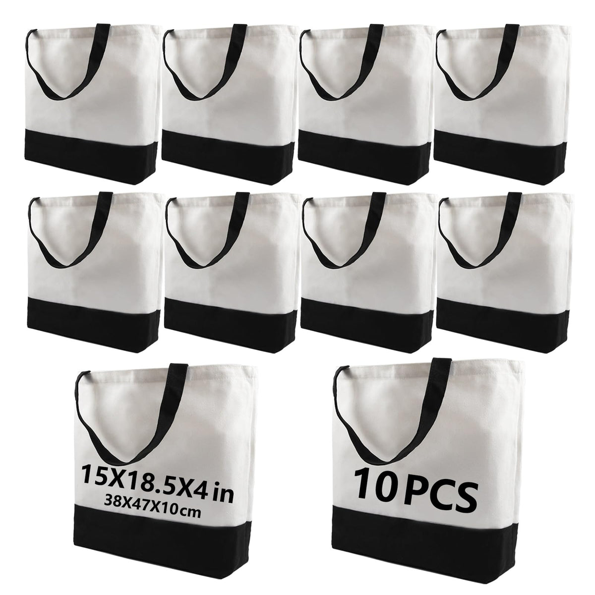 OKBA sublimation tote blank front view for custom designs and eco-friendly reuse.