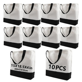 OKBA sublimation tote blank front view for custom designs and eco-friendly reuse.