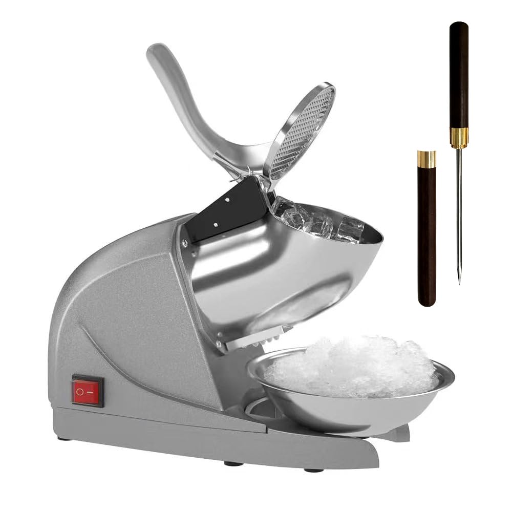 OKF ice shaver arc-design reduces splashes for clean countertops