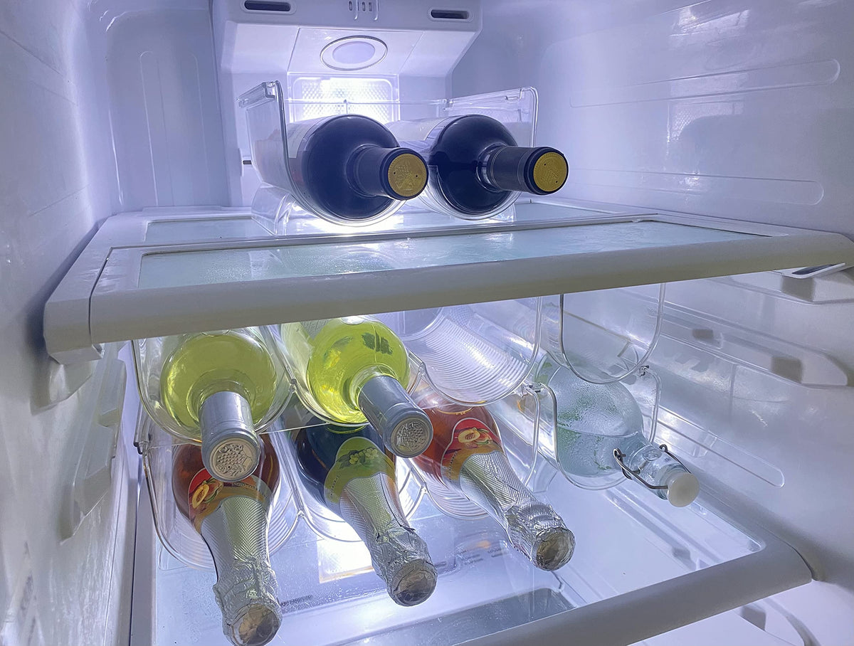 OKITCHEN transparent PET material display shelf showcases bottles
