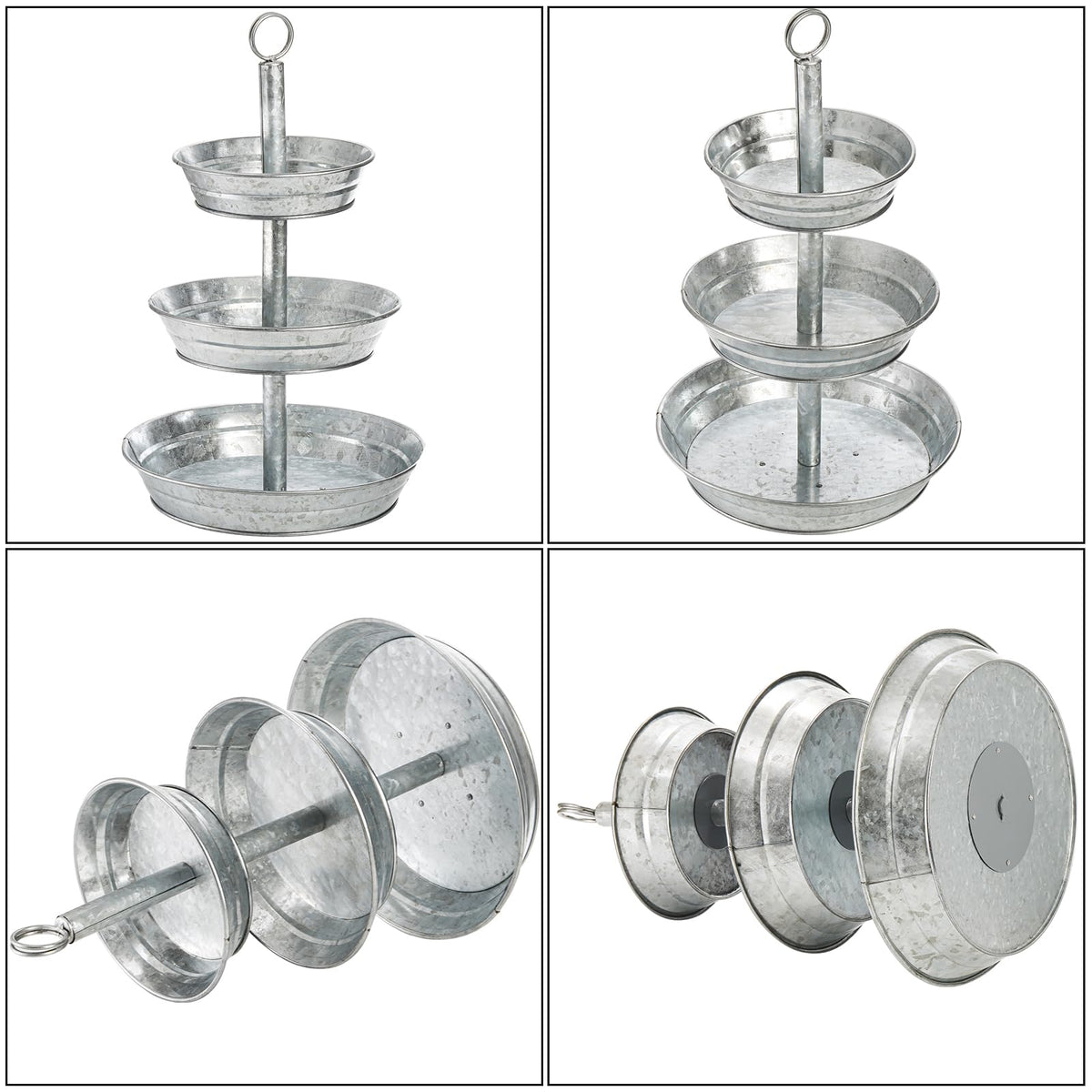 Okllen 3-tier tray large 12-inch sturdy display for party spreads