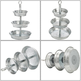 Okllen 3-tier tray large 12-inch sturdy display for party spreads
