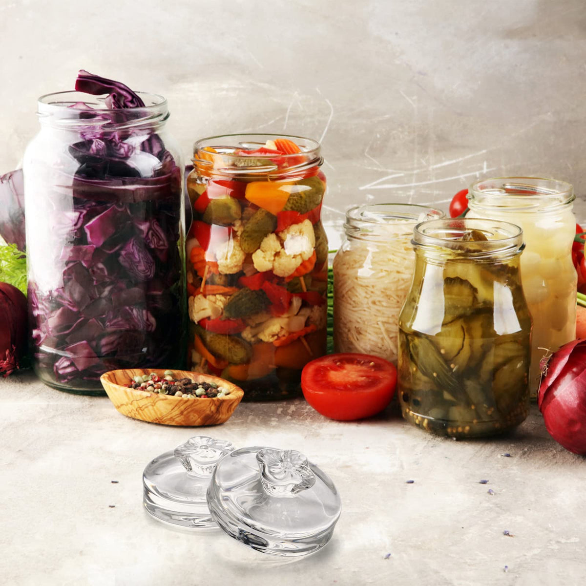 Okllen 9-pack keeps veggies submerged to improve texture.
