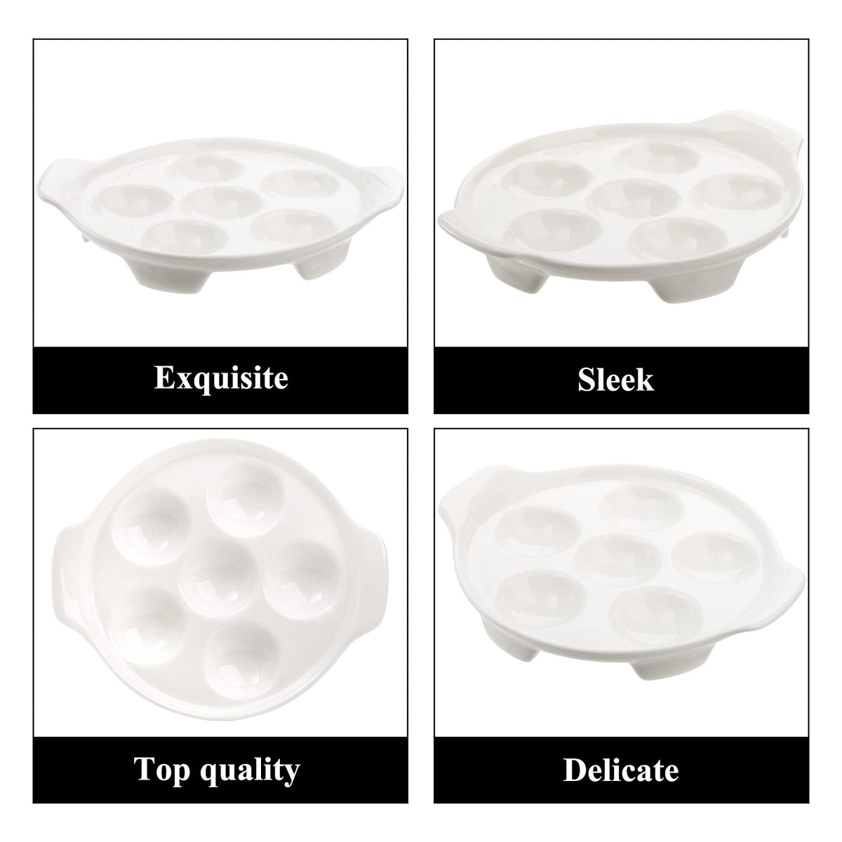 Okllen escargot dish is oven, microwave, freezer safe and easy to clean.