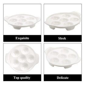 Okllen escargot dish is oven, microwave, freezer safe and easy to clean.