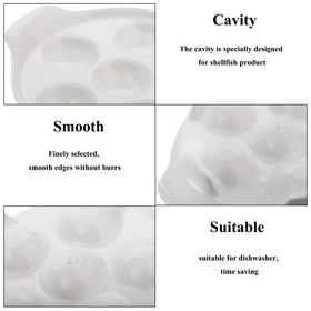Okllen escargot dish with dual handles keeps fingers safe during serving.