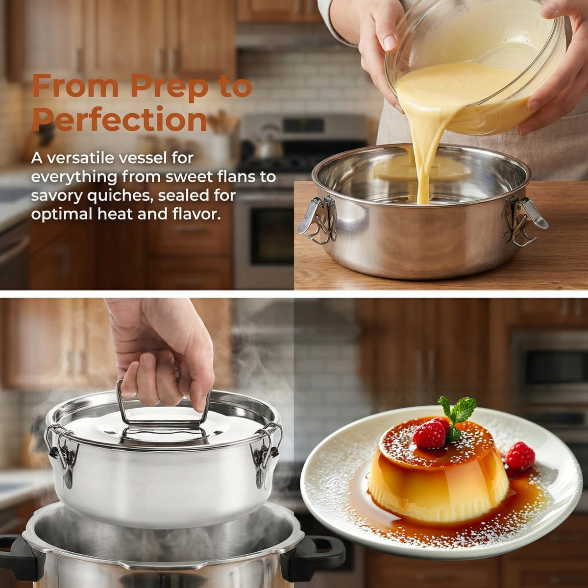 Okllen easy-to-clean stainless steel surface resists staining.