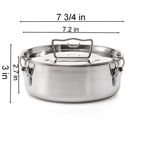 Okllen 18/8 stainless steel base for even heat distribution in desserts.