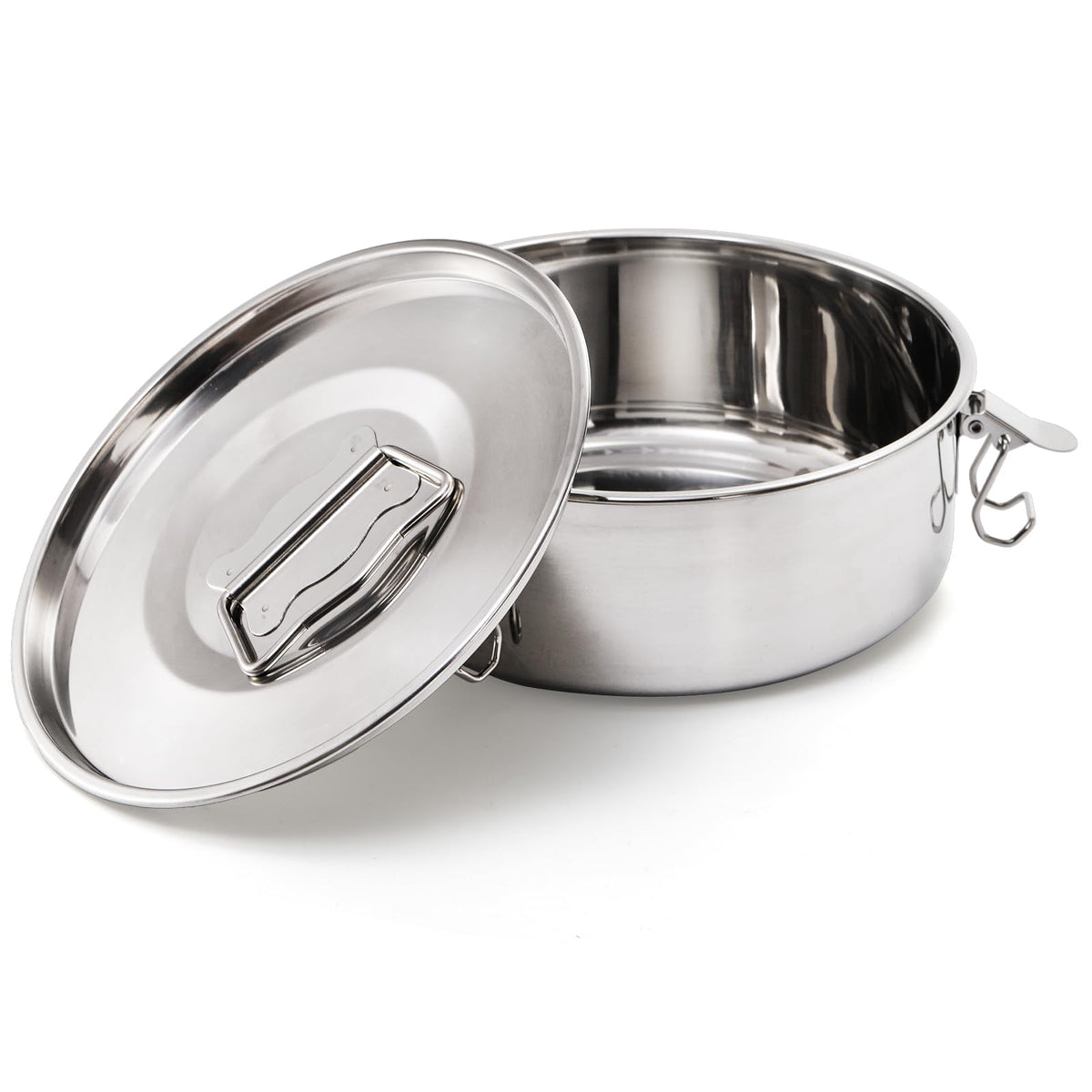 Okllen flan pan with secure three-lock lid design for fast cooking.
