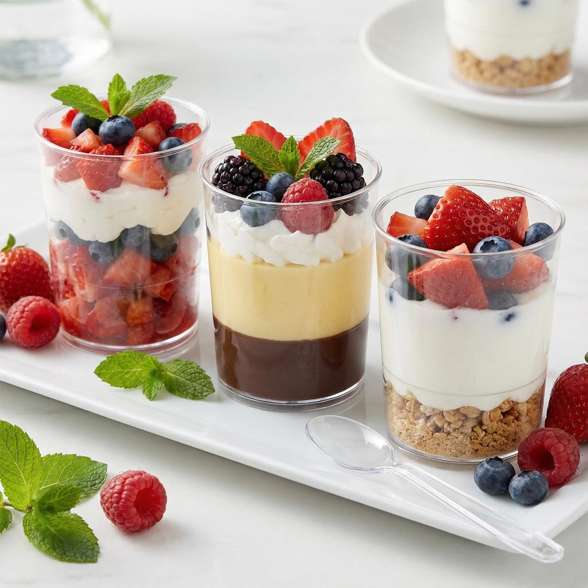 Okllen parfait and pudding shooters ideal for stylish tastings