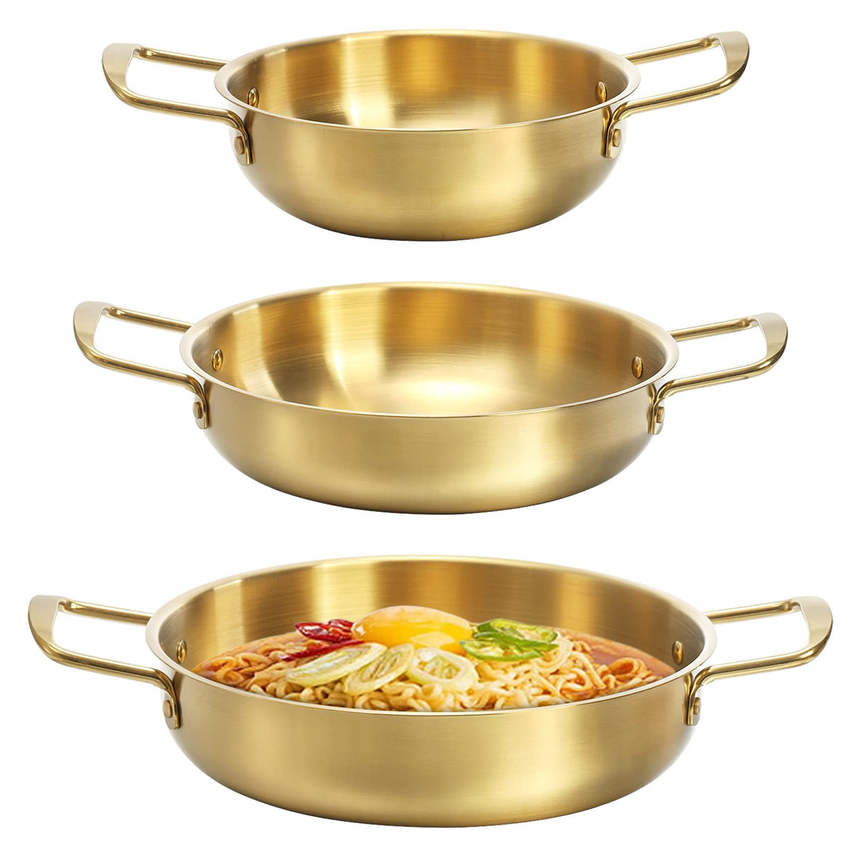 Okllen 7-inch ramen pot with handles for quick home meals