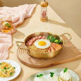 Okllen ramen pot with flat bottom for even heat distribution