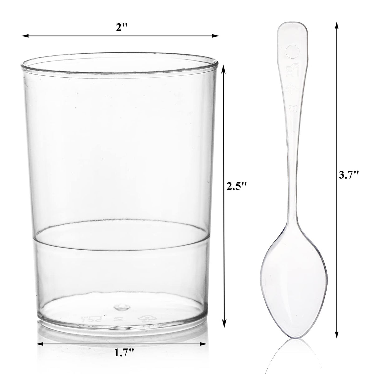 Okllen round clear dessert tumblers highlighting elegant presentation