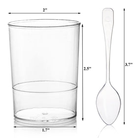Okllen round clear dessert tumblers highlighting elegant presentation