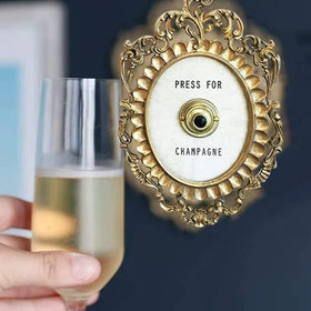 Okuorze champagne button gold wall plaque decor for celebrations at home.