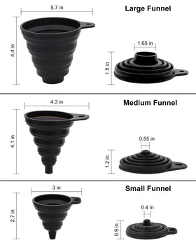 Olamar heat-resistant silicone funnel handles hot liquids safely.