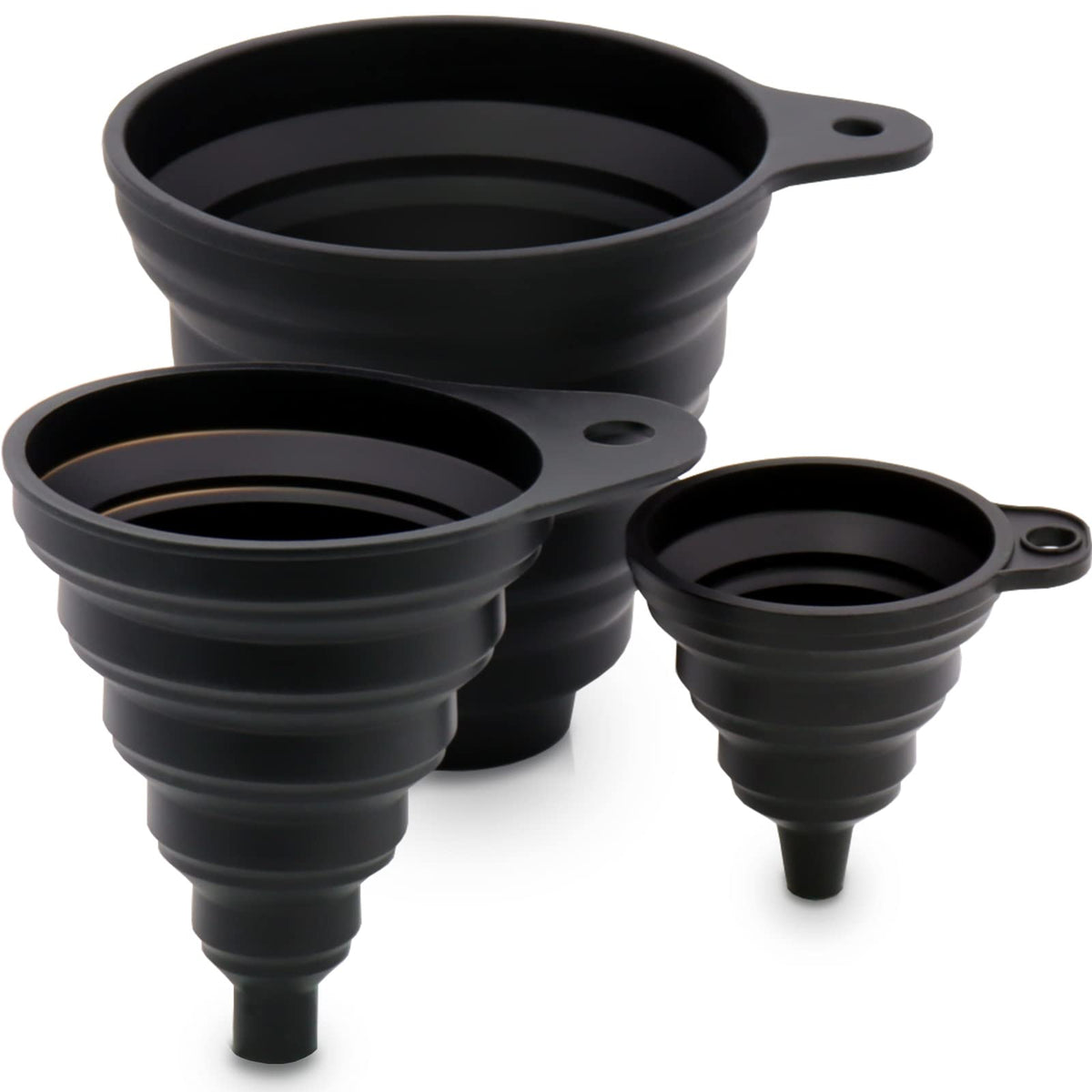 Olamar large wide-mouth funnel for quick, splash-free jar filling.