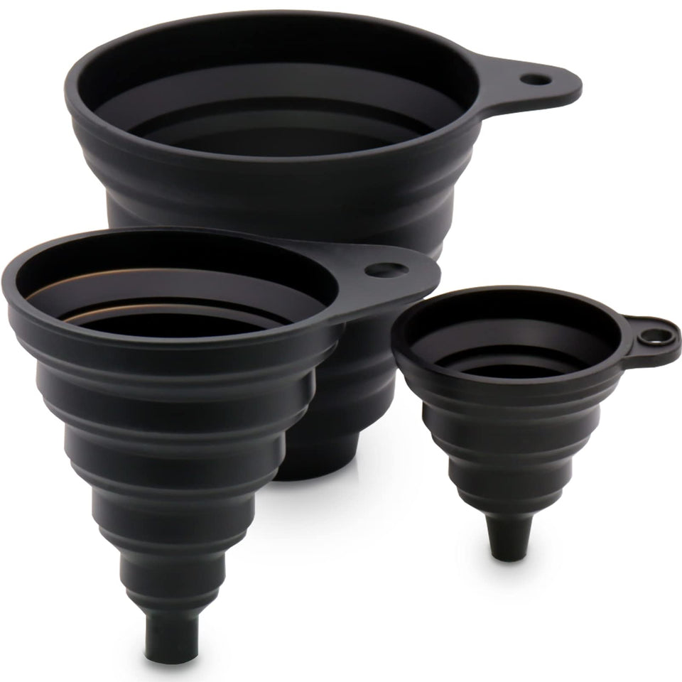 Olamar large wide-mouth funnel for quick, splash-free jar filling.