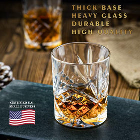 Old Barrel 10oz old fashioned glasses ideal for neat pours.