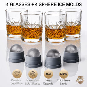 Old Barrel ice sphere molds for slow-melting spheres that preserve flavor.