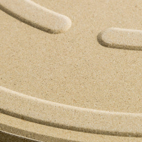 Old Stone 14-inch round pizza stone withstands high heat for vegetables and pastries.