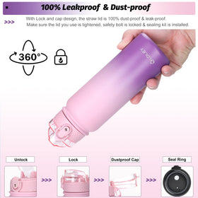 Oldley dishwasher-safe bottle with lid care for easy cleaning