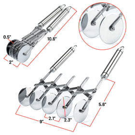 Oleex 5-wheel pastry cutter for precise, uniform dough slices