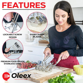 Oleex ravioli/pizza wheel with fluted edge for ravioli and pies