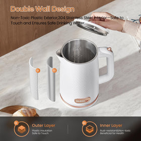 OLEGA auto shut-off ensures safe boiling and energy efficiency