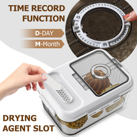 Olimingse bread box side clips secure closure and maintained freshness.