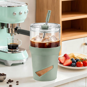 Olivego glass tumbler is dishwasher-safe for quick cleanup