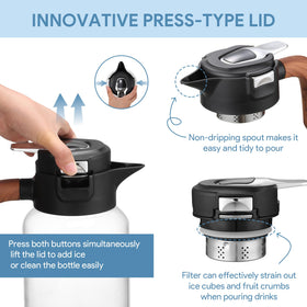 Olivego large-capacity pitcher suitable for water, tea, and coffee service.