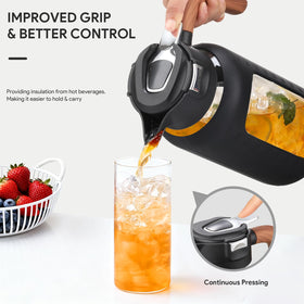 Olivego leak-proof silicone ring seal to prevent leaks during cold brew or lemonade serving