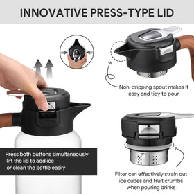 Olivego wide-mouth design makes cleaning and ice addition quick and easy