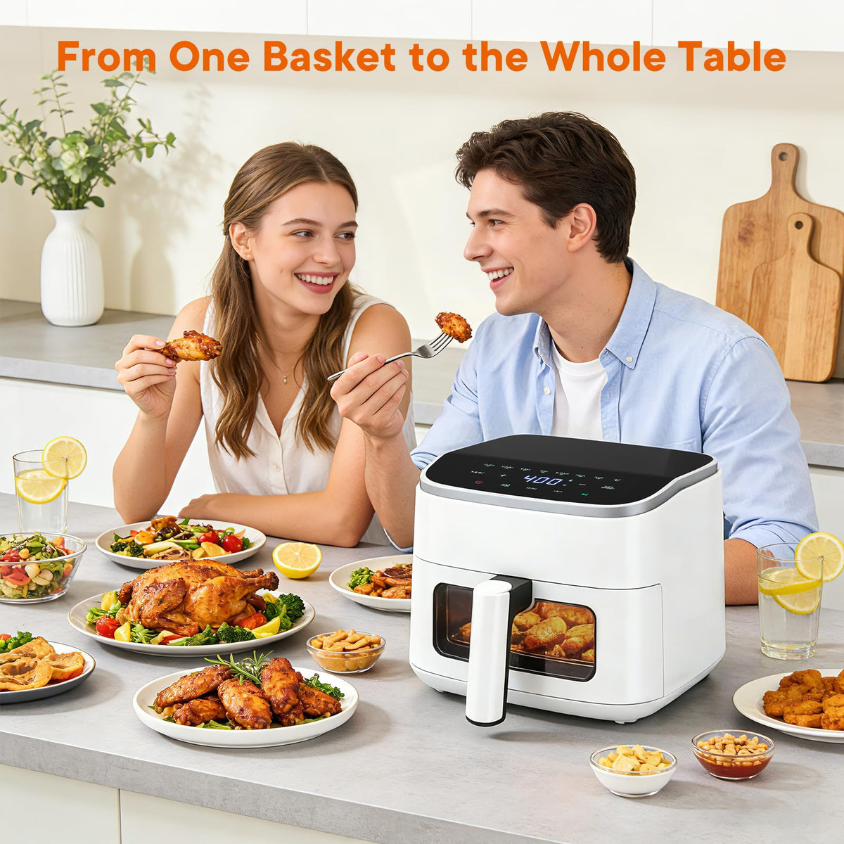 OLIXIS 3QT air fryer hot air circulation ensures even cooking and speed.