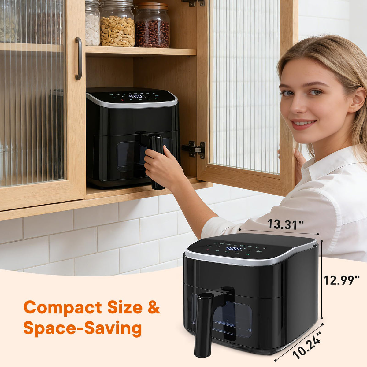 OLIXIS 4QT air fryer auto shut-off protects against overheating.