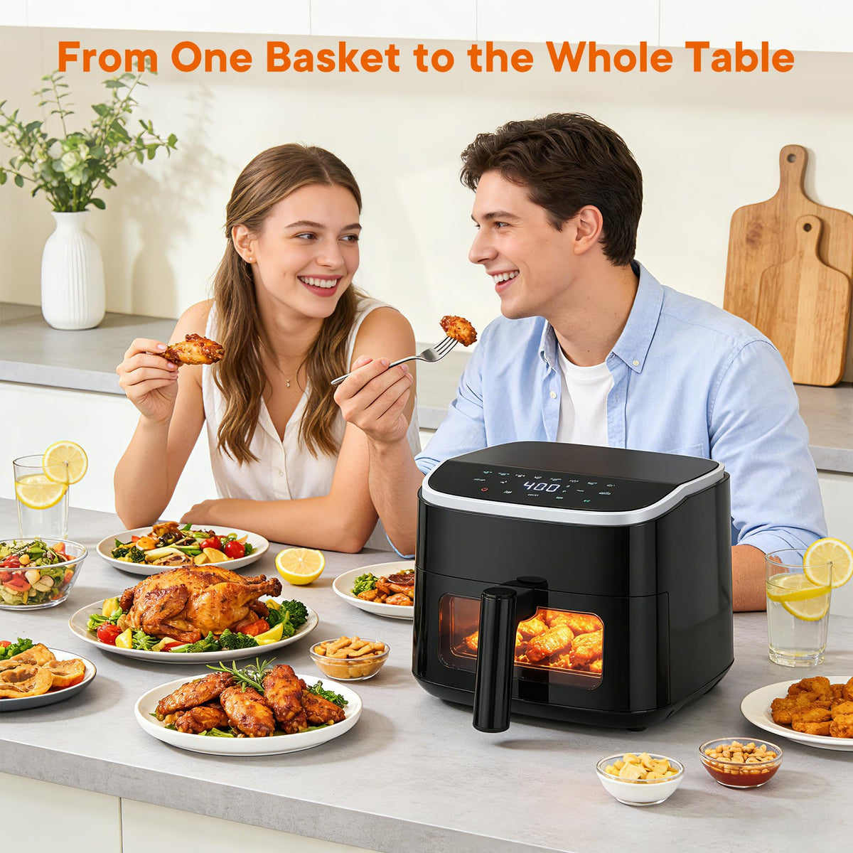 OLIXIS compact 4QT air fryer fits small kitchens without sacrificing capacity.