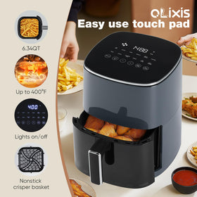 OLIXIS 12-in-1 versatility covers frying, roasting, baking, steaming, and more.