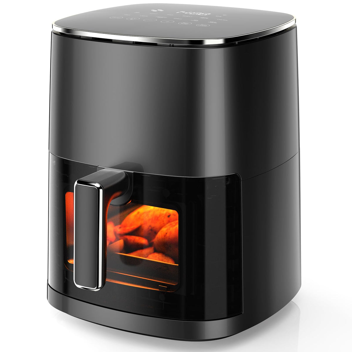 OLIXIS Air Fryer window view shows easy monitoring for perfect results.