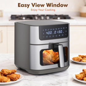 OLIXIS air fryer 90-minute timer helps plan meals.