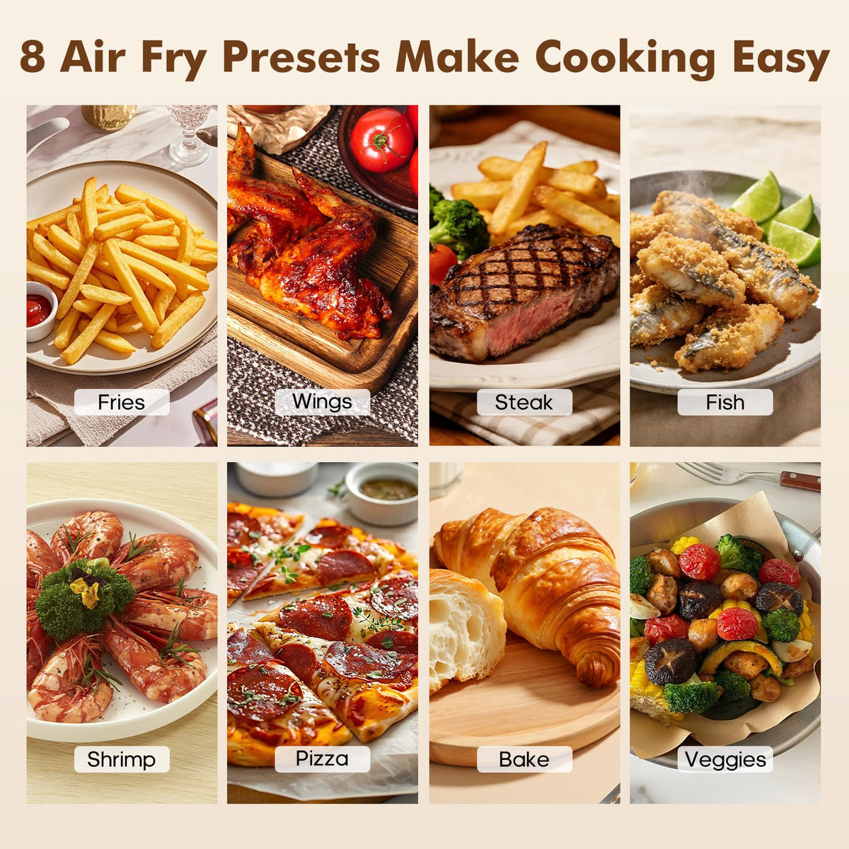 OLIXIS air fryer chicken wings are juicy and evenly cooked.