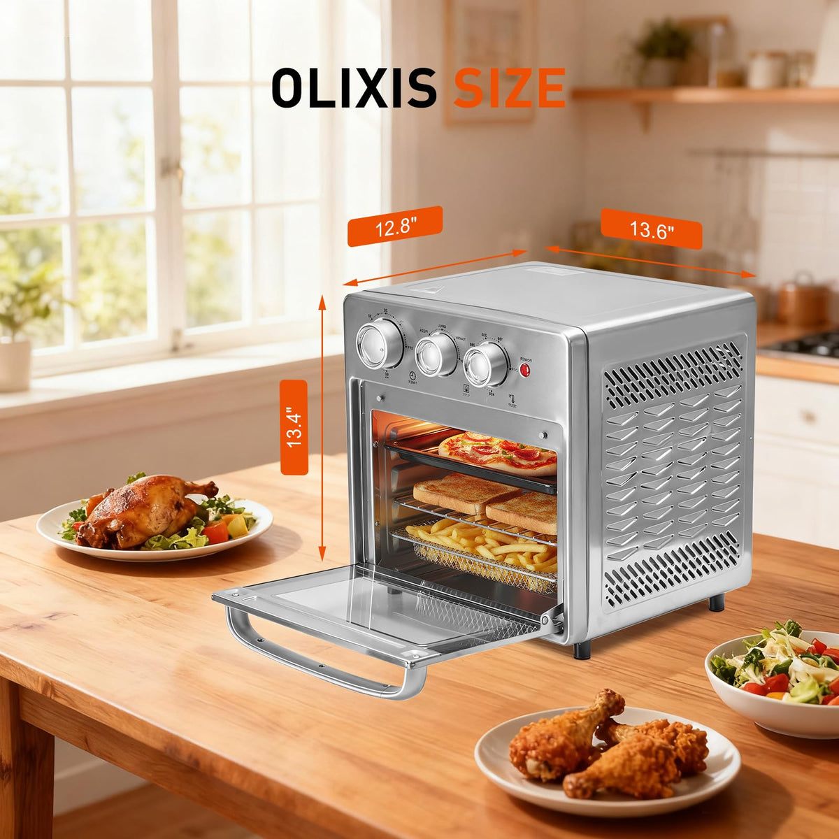 OLIXIS control panel and dials for easy 5-in-1 cooking