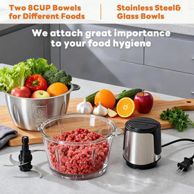 OLIXIS machine with double S blades for versatile chopping tasks