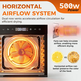 OLIXIS food dehydrator built-in light helps monitor progress.