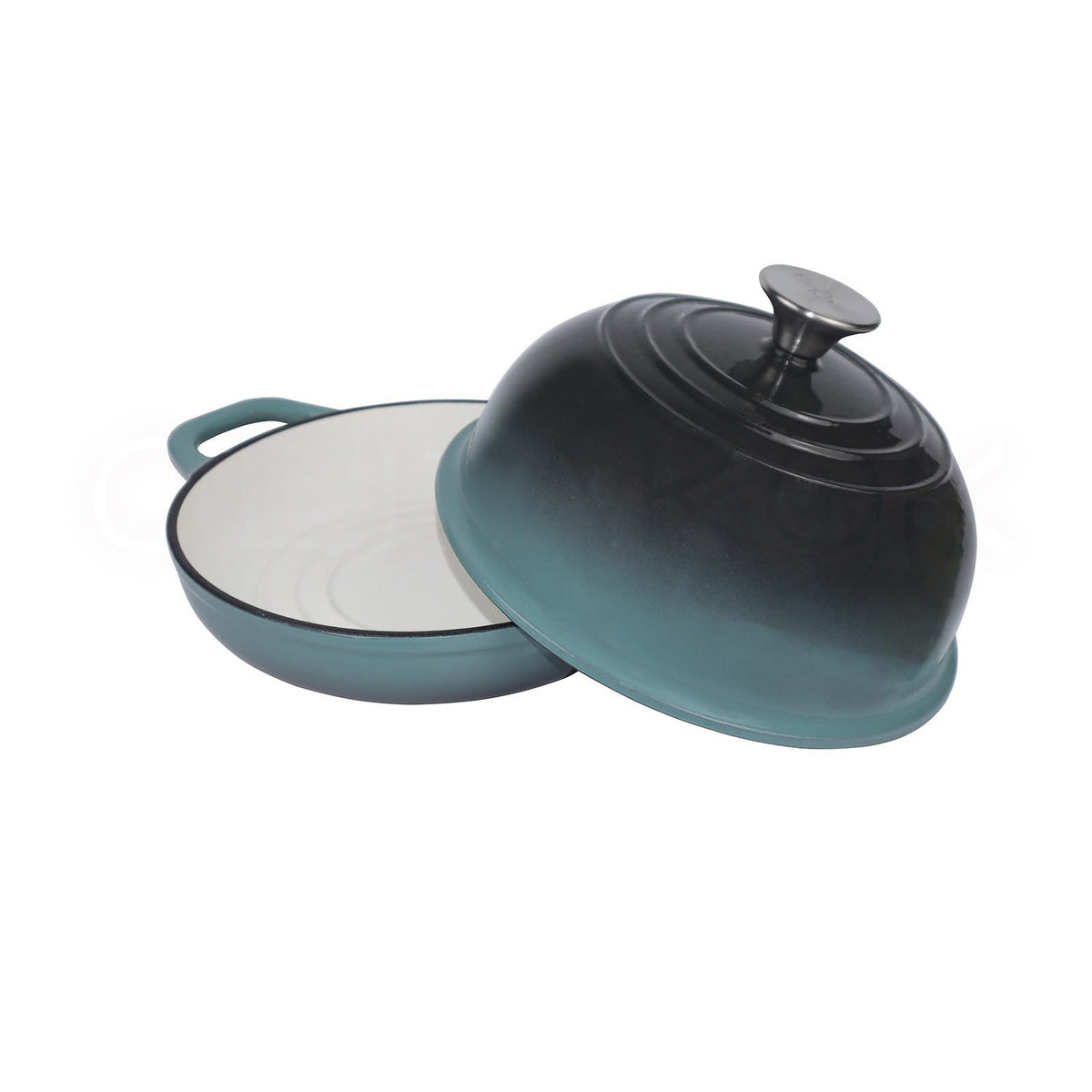 OLLAKOK cast-iron body delivers even heat and durable cooking performance.