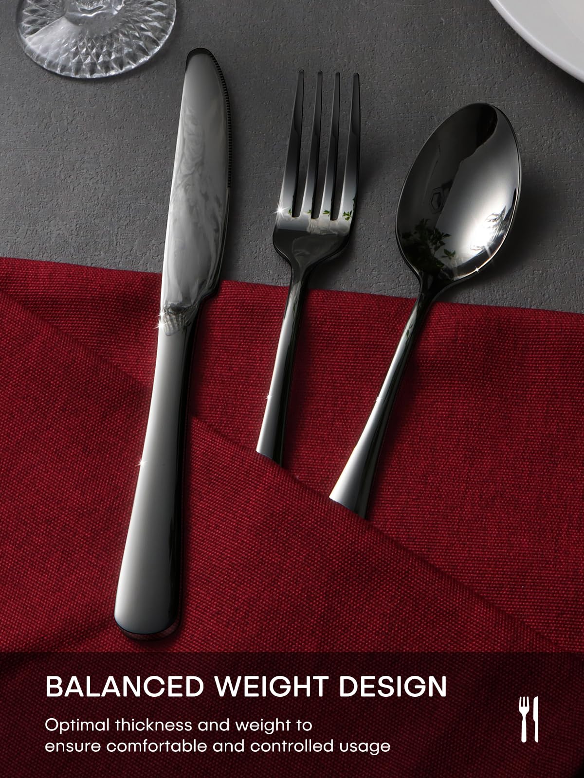Ollex mirror-polished finish flatware withstands dishwasher cycles with lasting shine