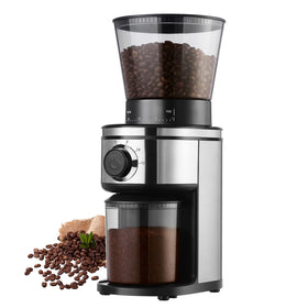Ollygrin Burr Coffee Grinder front view; precise espresso grind at home